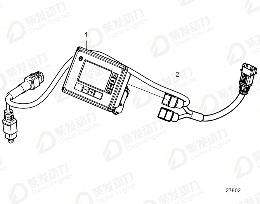 volvo penta Control panel 21898783 Drawing volvo penta Control panel 21898783 Drawing